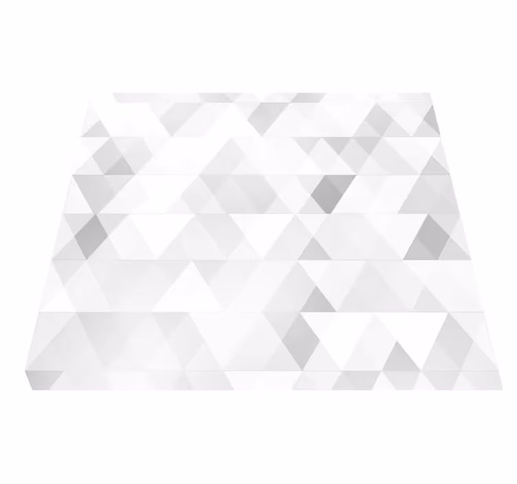Bedroom vinyl rug geometric grey triangles - TenStickers