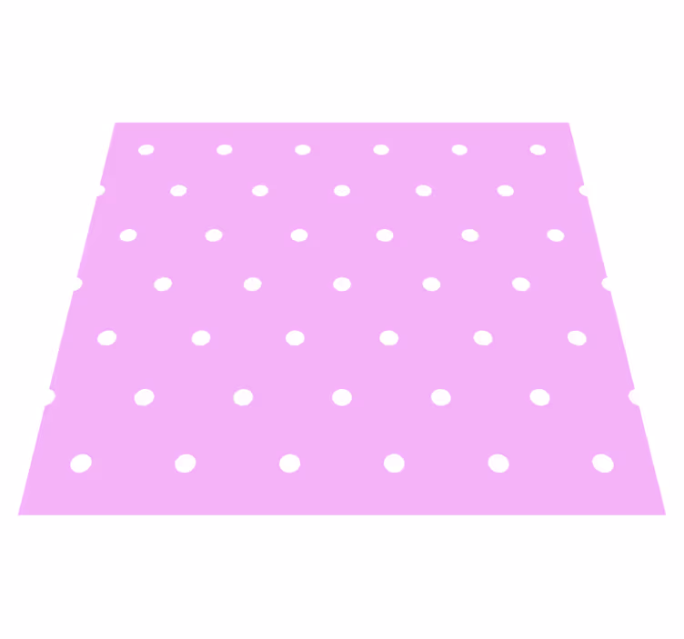 Bedroom vinyl rug with polka dots on pink background - TenStickers
