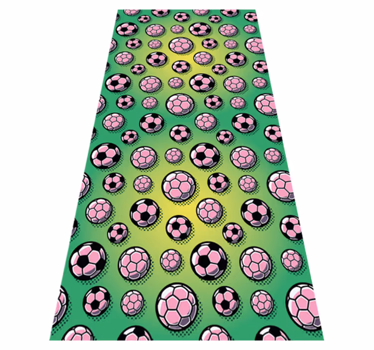 Bedroom vinyl rug with gradient football field design - TenStickers
