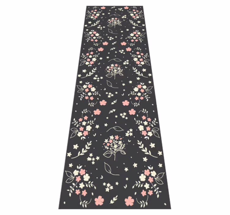 Bedroom vinyl rug gray background with tiny pink dots - TenStickers