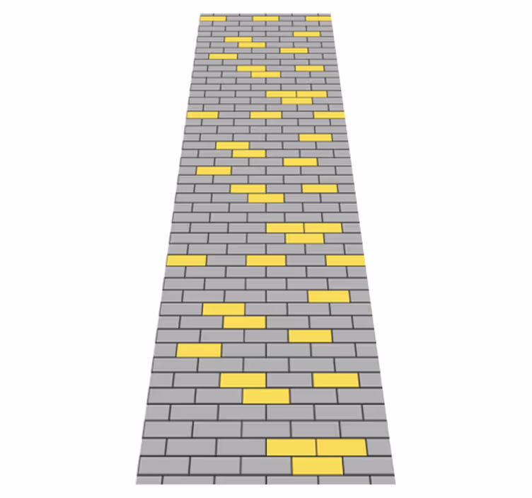 Bedroom vinyl rug in brick pantone pattern - TenStickers