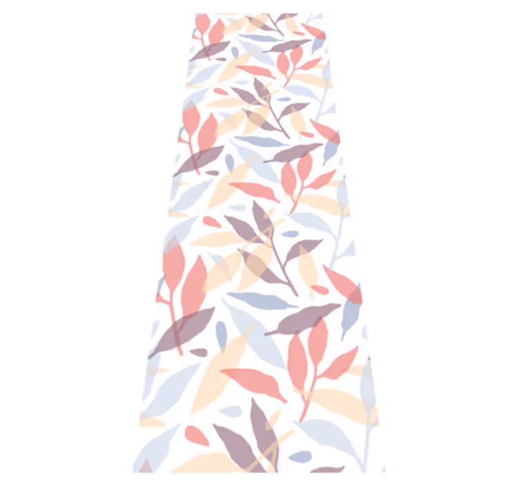 Colorful tree branches bedroom vinyl rug - TenStickers