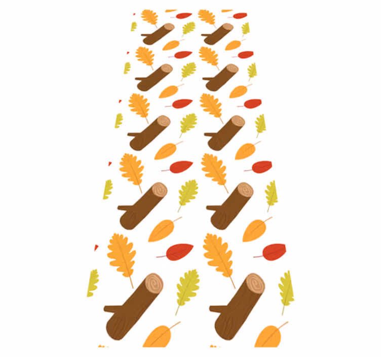 Bedroom vinyl rug with multicolored trees - TenStickers
