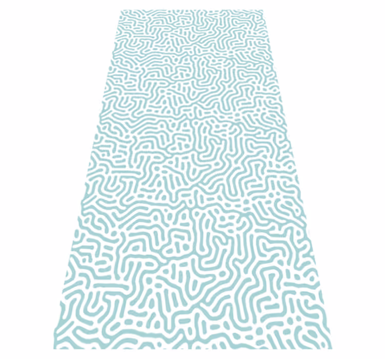 Bedroom vinyl rug with green and white nature design - TenStickers