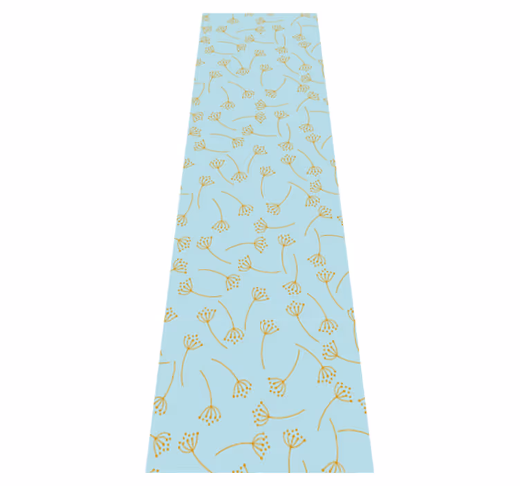 Bedroom vinyl rug with blue nordic plants - TenStickers