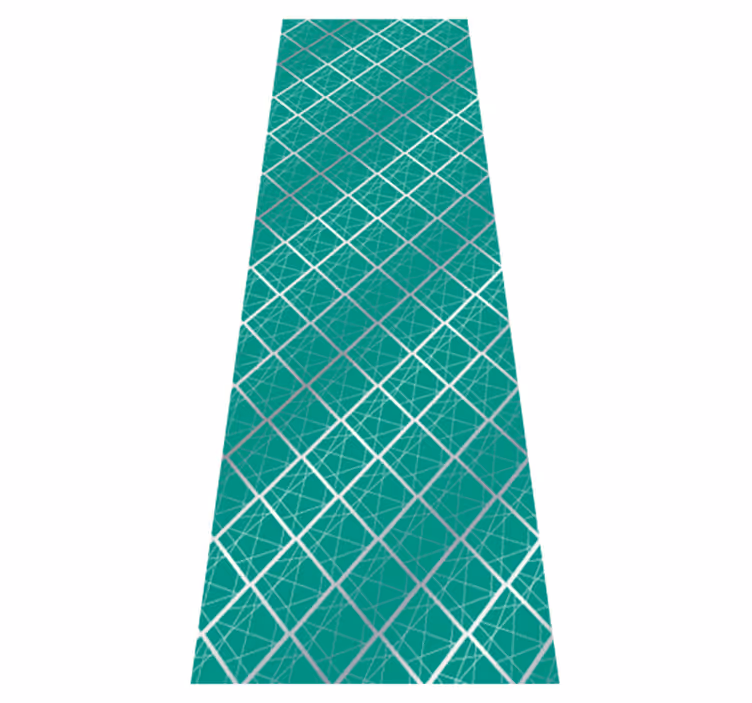 Bedroom vinyl rug with green tile effect - TenStickers