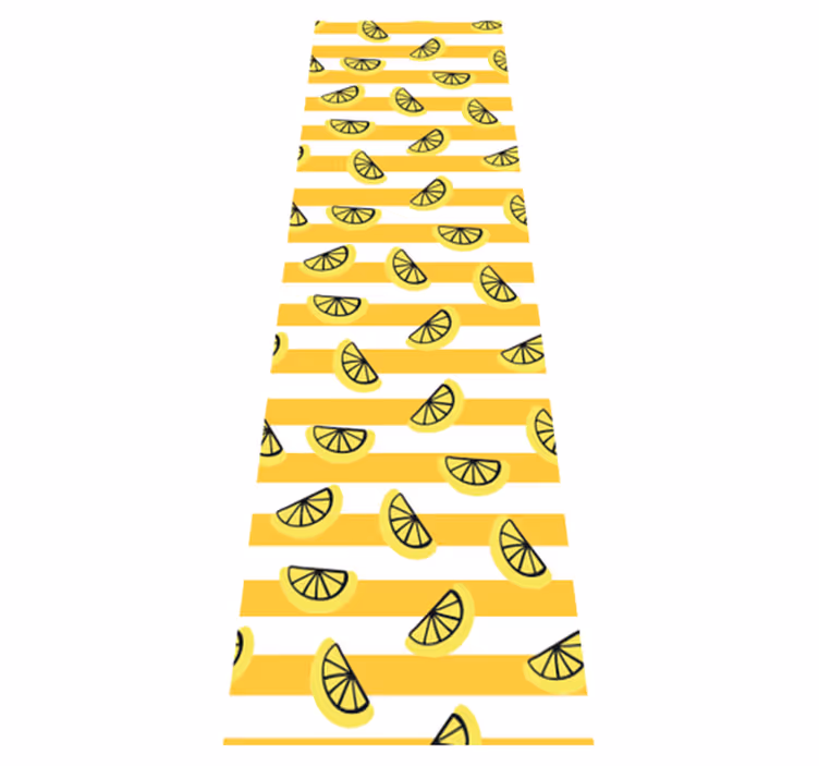 Bedroom vinyl rug with lemon symbol design - TenStickers