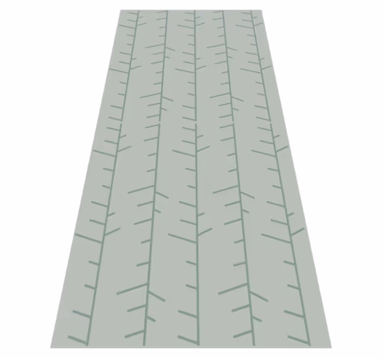 Nordic vinyl rug with mint green stripe design - TenStickers