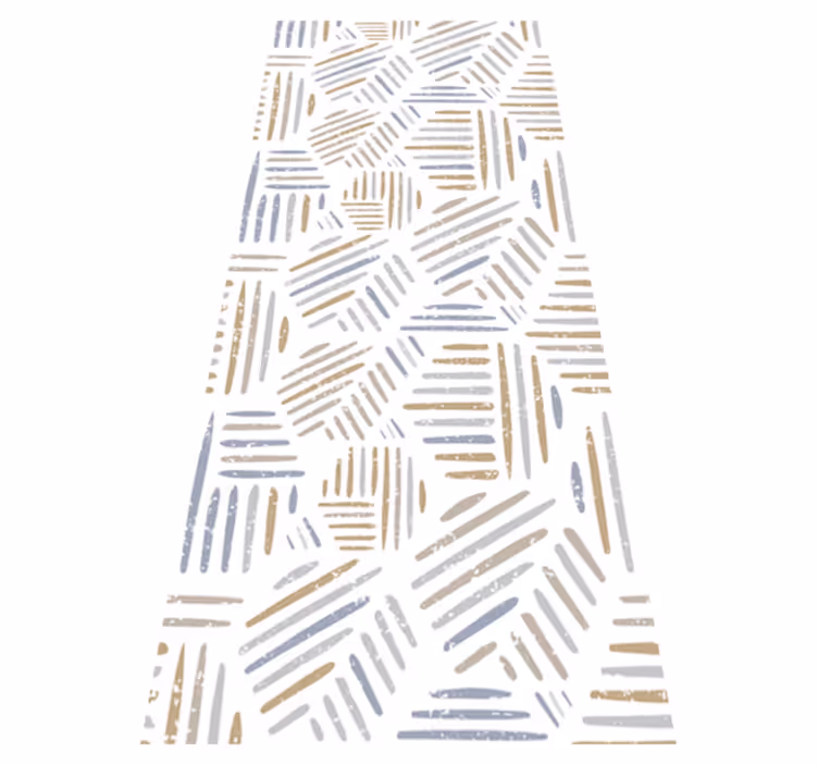 Nordic vinyl rug with pastel striped trio design - TenStickers