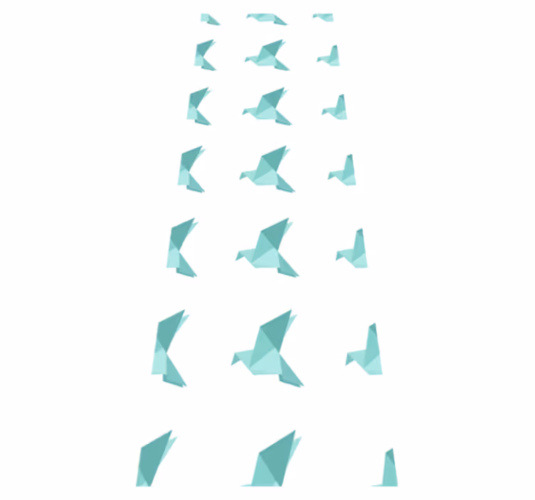 Nordic vinyl rug paper birds - TenStickers