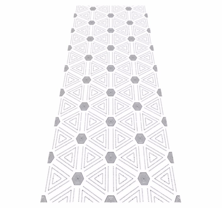 Nordic vinyl rug in geometric triangle design - TenStickers