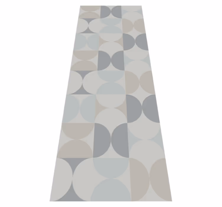 Nordic vinyl rug in pastel geometric design - TenStickers