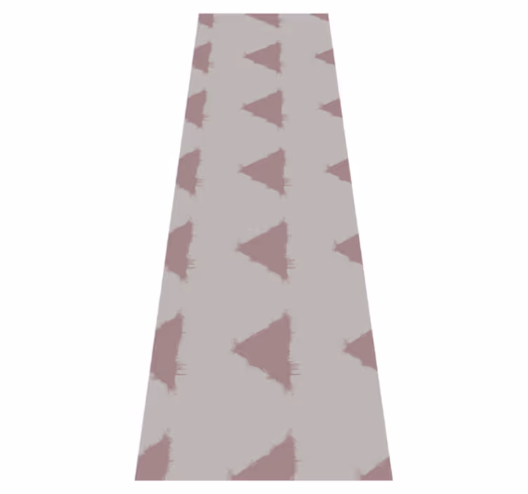 Nordic vinyl rug in beige japandi triangle design - TenStickers