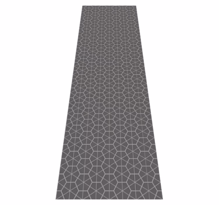 Nordic vinyl rug with minimalist hexagonal design - TenStickers
