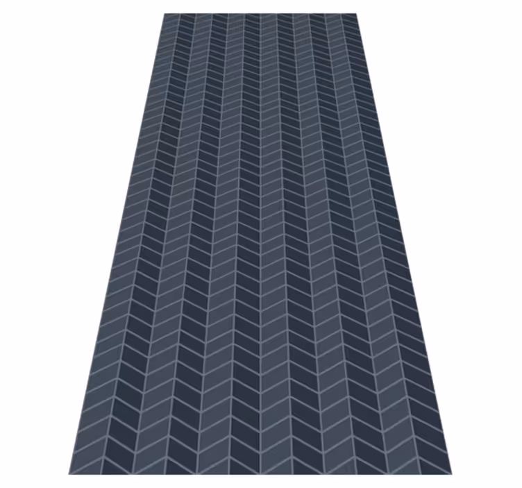Nordic vinyl rug in scandinavian blue cube pattern - TenStickers