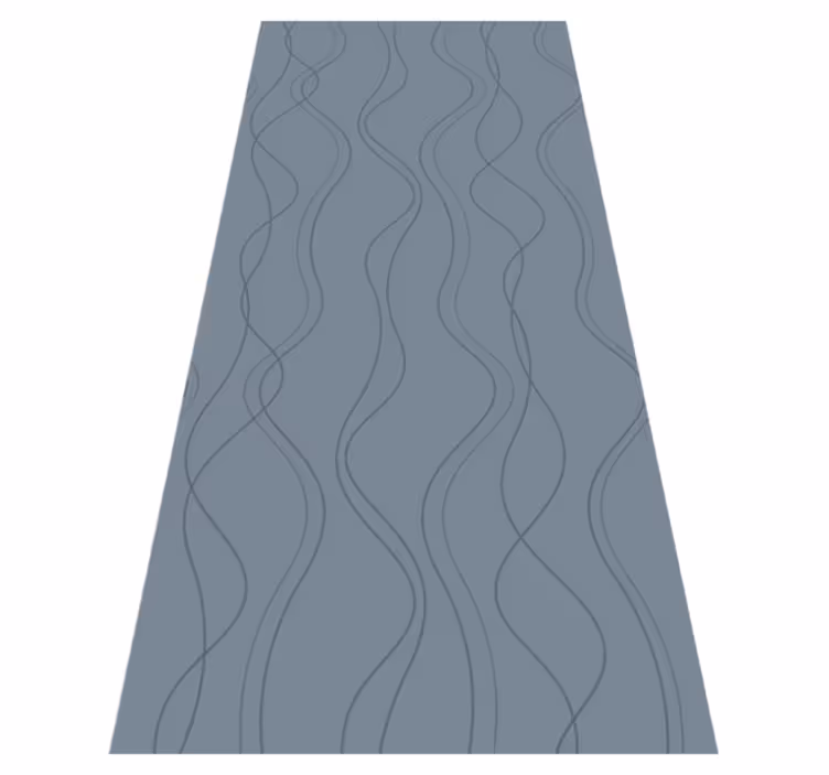 Nordic vinyl rug scandinavian blue art design - TenStickers