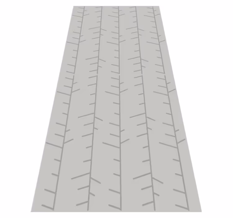Nordic vinyl rug with scandinavian gray stripes - TenStickers