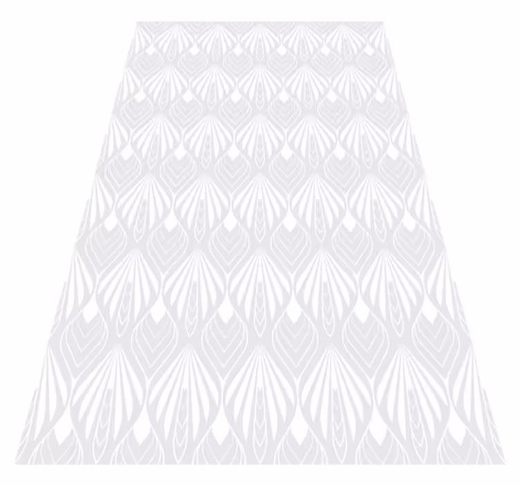 Nordic vinyl rug with white and grey leaf design - TenStickers