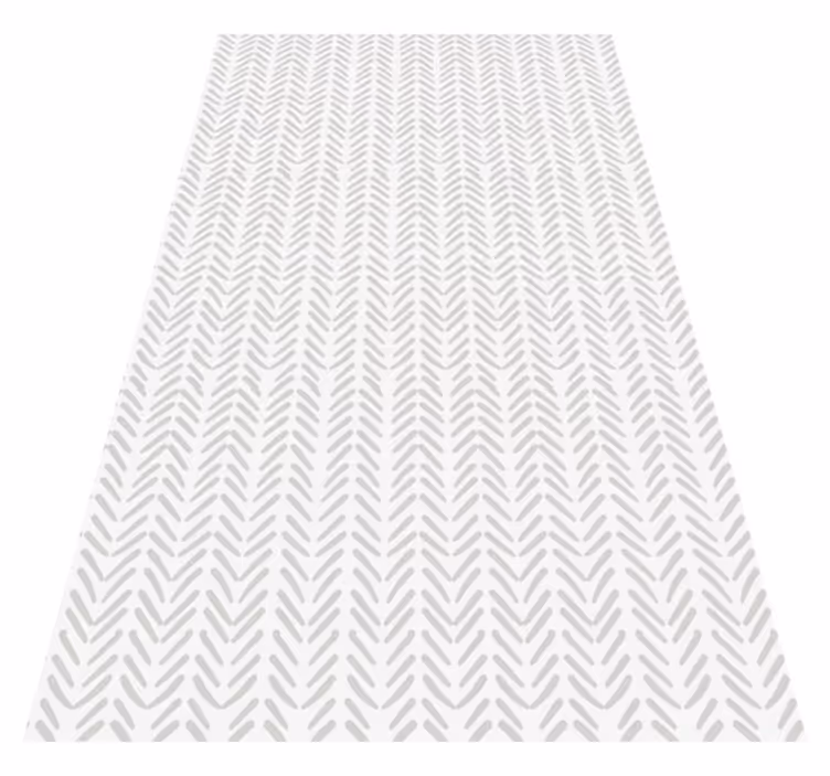 Nordic vinyl rug with grey zigzag abstract lines - TenStickers