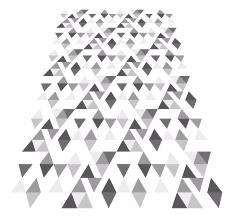 Nordic vinyl rug in light grey and white triangles - TenStickers