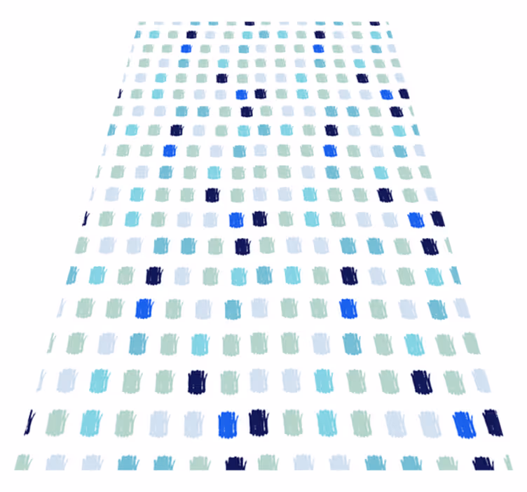 Nordic vinyl rug in varying hues of blue - TenStickers