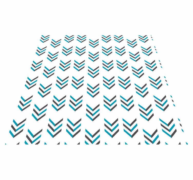 Nordic vinyl rug with blue arrows design - TenStickers