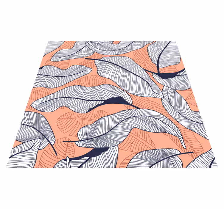 Nature vinyl rug tropical leaves design - TenStickers