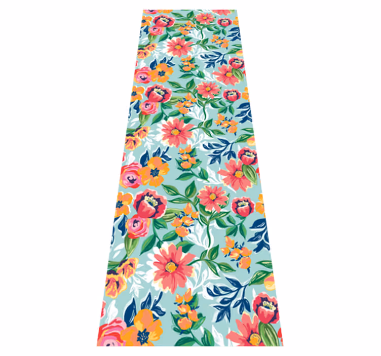 Nature vinyl rug with vibrant wildlife design - TenStickers