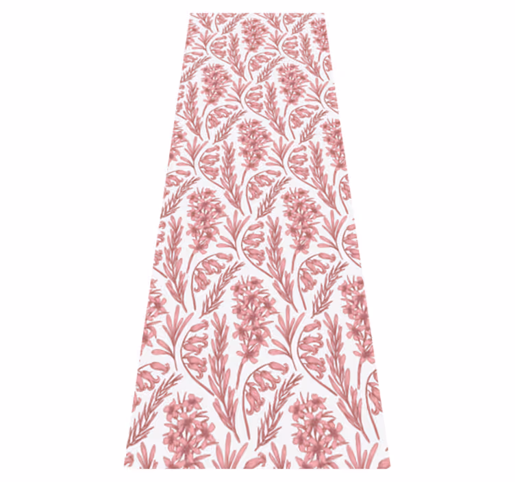 Nature vinyl rug pink lotus flowers - TenStickers