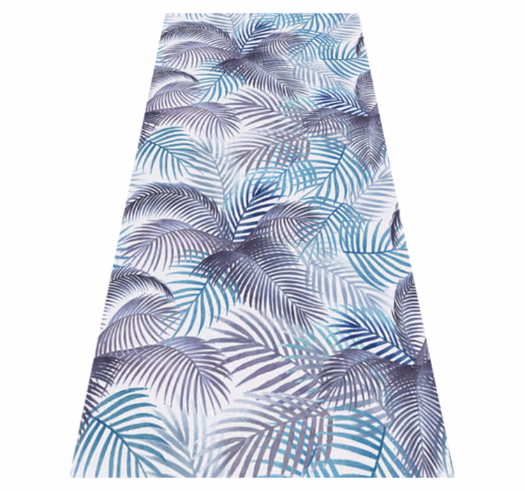 Nature vinyl rug palms and leaves design - TenStickers