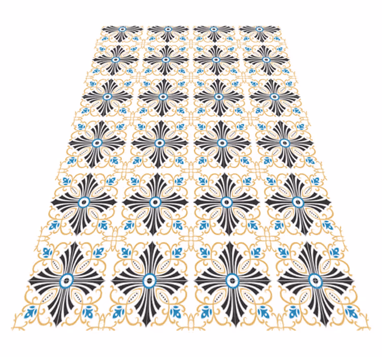 Vintage vinyl rug with retro spiral pattern - TenStickers