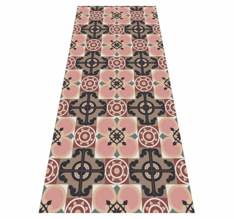 Vintage vinyl rug inspired by toledo tiles - TenStickers