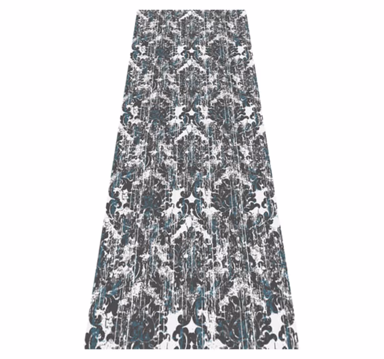 Vintage vinyl rug with small grey pattern elements - TenStickers