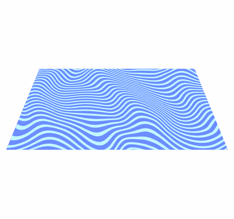 Vintage vinyl rug with light blue and purple lines - TenStickers