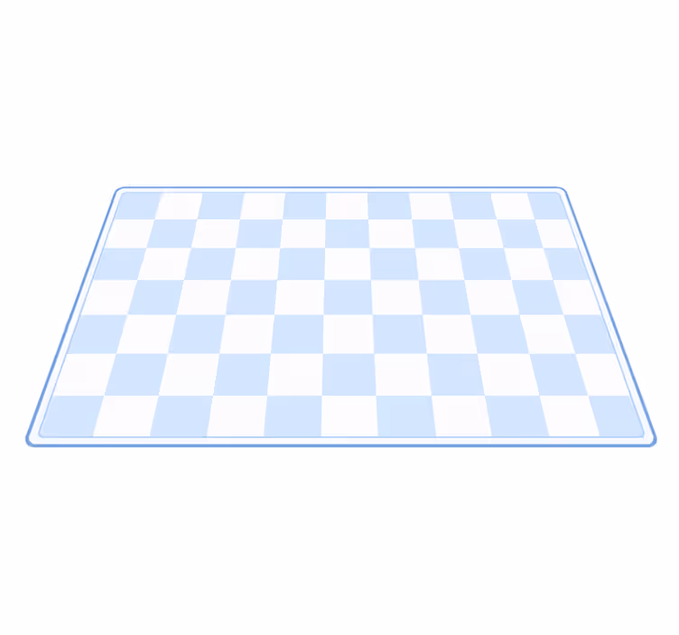 Blue vinyl rug summer checker pattern - TenStickers