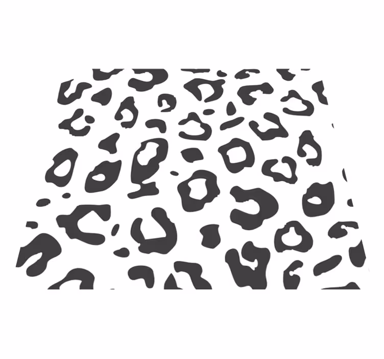 Black leopard animal vinyl rug - TenStickers