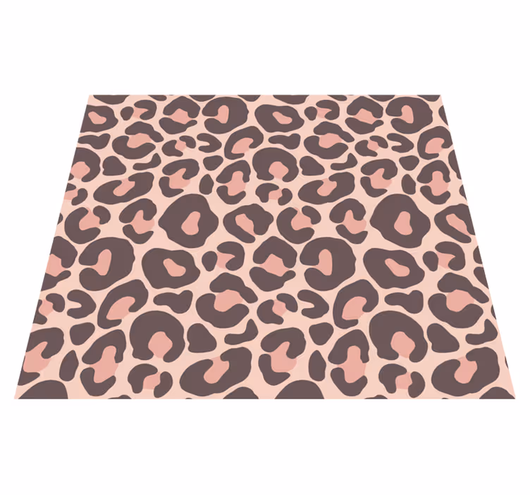 Pink leopard print animal vinyl rug - TenStickers