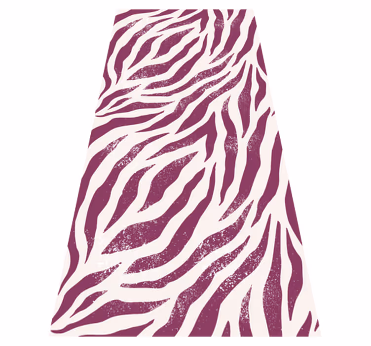 Purple and white zebra pattern animal vinyl rug - TenStickers