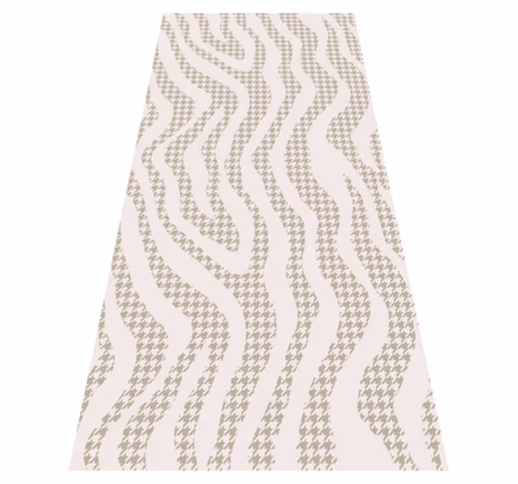 Animal vinyl rug in beige irregular zebra pattern - TenStickers