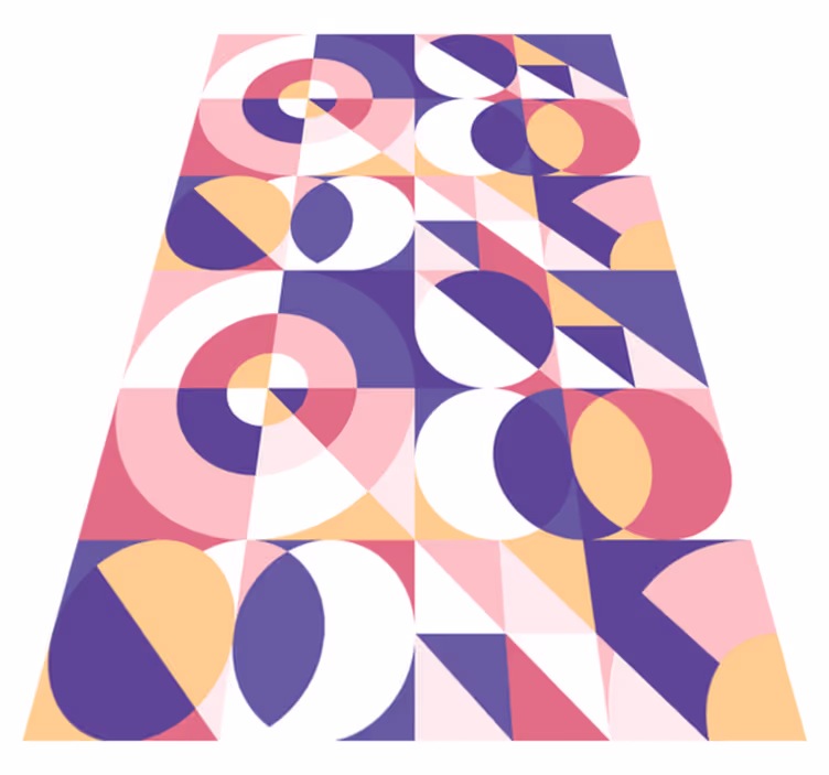 Modern vinyl rug abstract geometric art - TenStickers