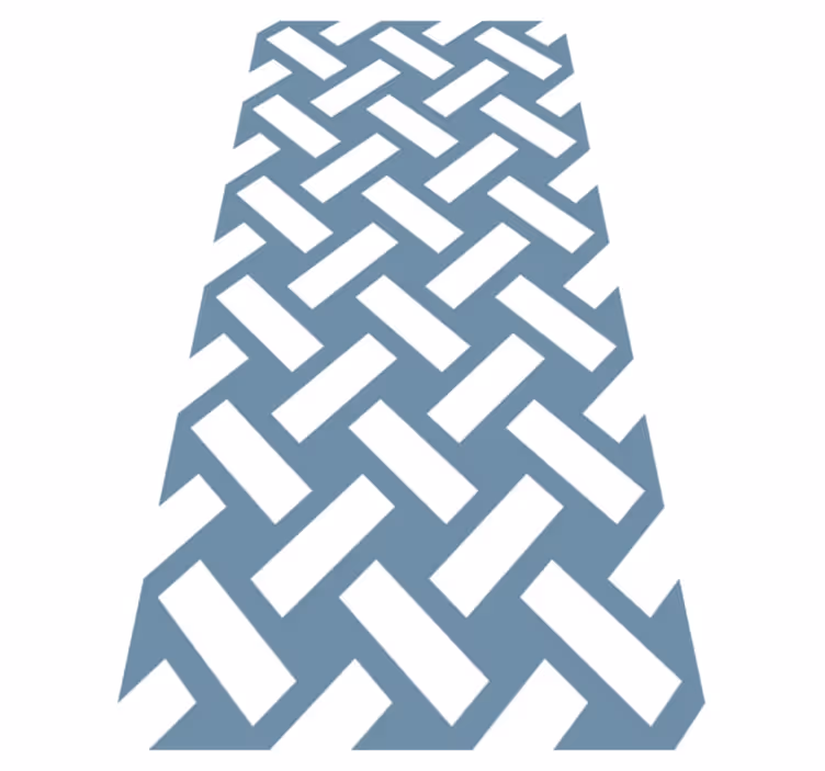 Textured vinyl rug geometric blue square pattern - TenStickers