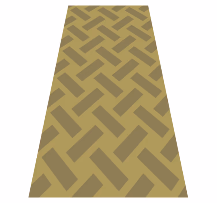 Textured vinyl rug with geometric yellow squares - TenStickers