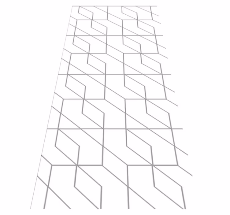Textured vinyl rug in geometric white square pattern - TenStickers