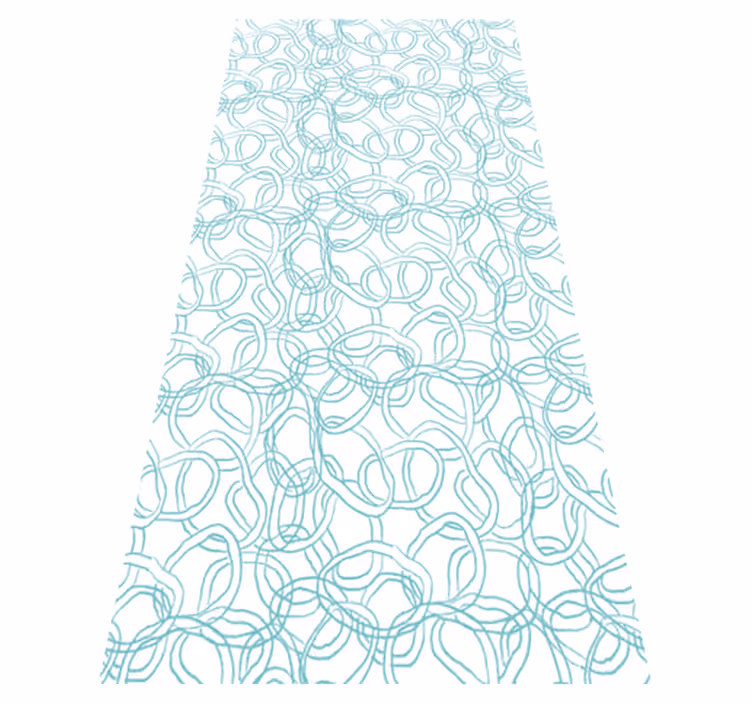 Textured vinyl rug abstract circular modern - TenStickers