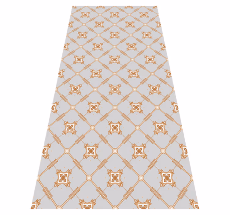 Textured vinyl rug in tile style rhombus design - TenStickers
