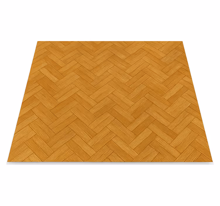 Textured vinyl rug interlocking oak parquet design - TenStickers