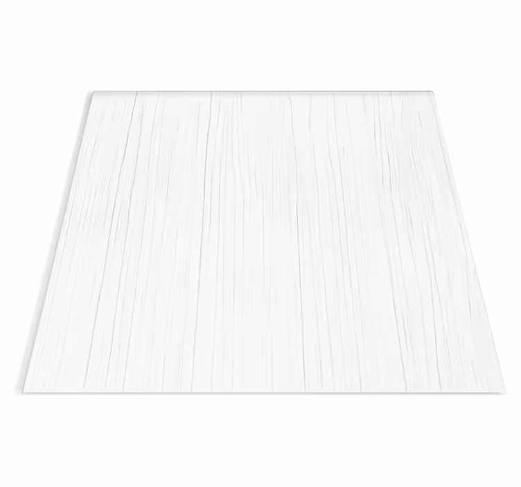 Textured vinyl rug in pure white vertical timber - TenStickers