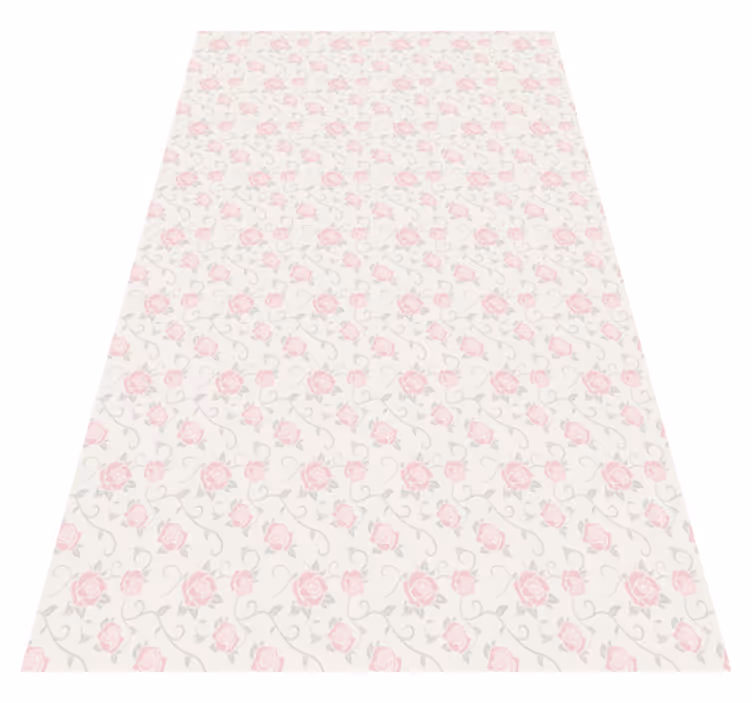 Vintage vinyl rug little flowers vintage design - TenStickers