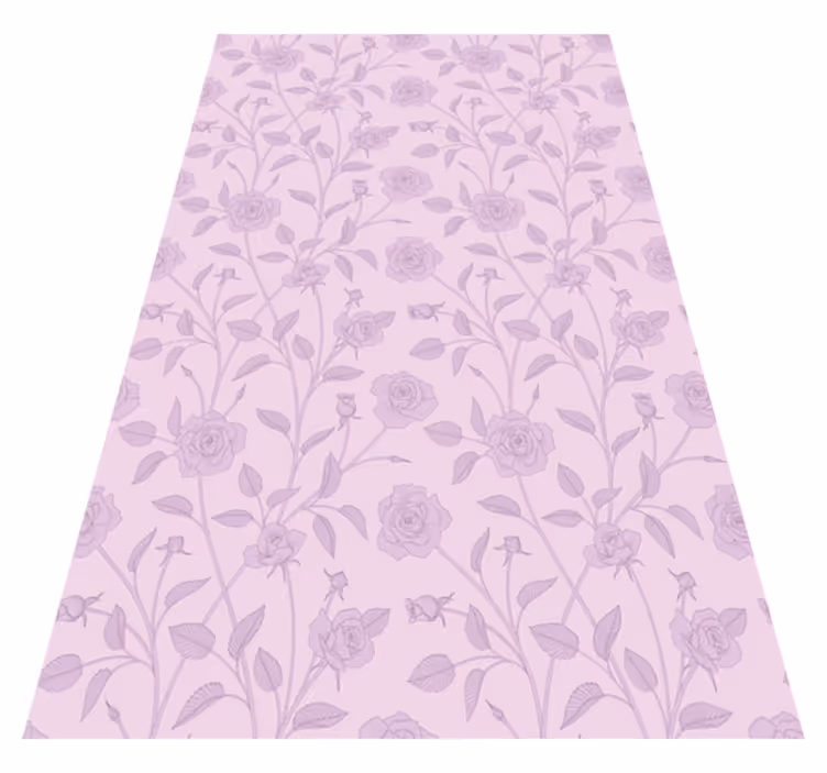Vintage vinyl rug purple rose oil painting design - TenStickers