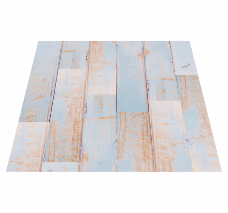 Textured vinyl rug with weathered wood look - TenStickers